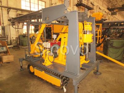 China Sinovo Crawler portable water well and Core Drilling Rig XY-1A Depth 180m mounted on crawler or tailer for sale