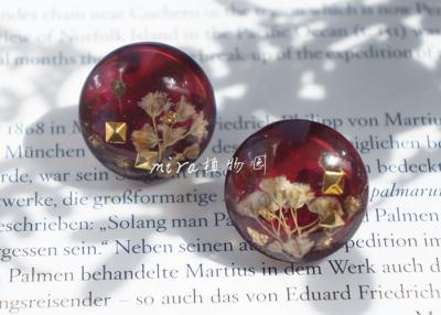 China Starry Scar BabysBreath Round Crystal Wine Red 925 Silver Saudi Arabia Druzy Quartz Earrings for sale