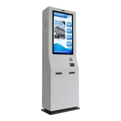 China Queue Ticketing Receipt Printer Self Payment Kiosk Card Dispenser Machine 32 Inch Touch Screen for sale