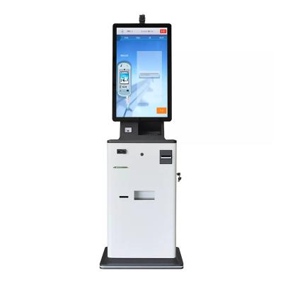China 32 Inch Self Cash Accepting Kiosk For College Fees Sim Card ID Card Reader Machine for sale