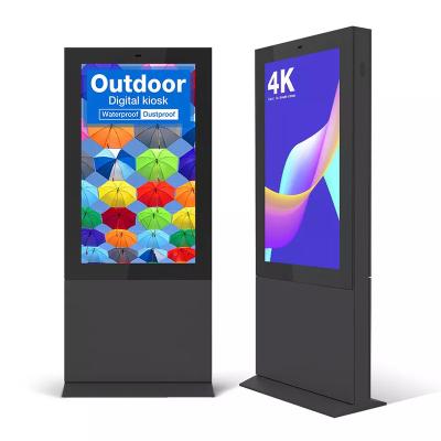 China Floor Standing Waterproof 55 Inch Touch Screen Kiosk For Advertising à venda