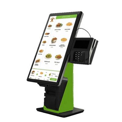 China 21.5 Inch Lobby Self Ordering Kiosk Capacitive Touch Screen All In One Self Payment System for sale