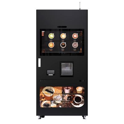 China 32 Inch Coffee Vending Machine with Cool and Hot Cup Coffee Kiosk for sale