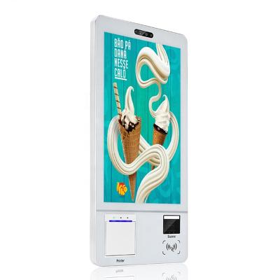 China 32 Inch Wall Mounted Self Ordering Kiosk Payment Machine for Restaurant for sale