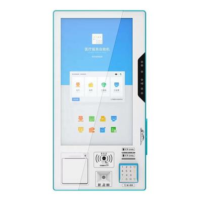 China Touch Screen Self Service POS Kiosk Printer Scanner For Passport ID Card for sale