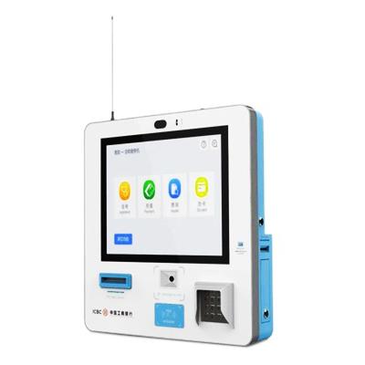 China Supermarket Self Ordering Ipad Kiosk Wall Mount With Card Reader for sale