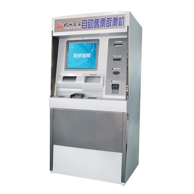 China Self Service Airline Ticket Kiosk Standee Equipment With Cash And Bank Card Reader for sale