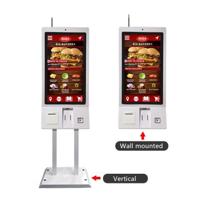 China Fast Food Restaurant 32 Inch All In One Touch Self Service Payment Ordering Kiosk for sale