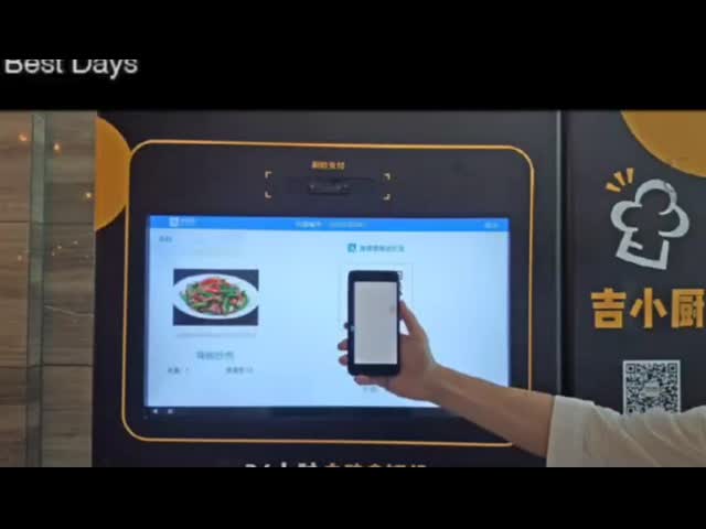 Hot Food Vending Machine Kiosk Heating Function For Box Lunch