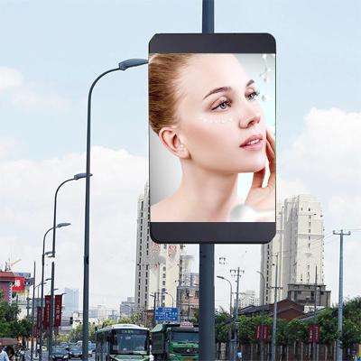 China Lamp Pole 1R1G1B Road LED Display Roadside Advertising Board for sale