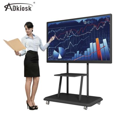 China 178W USB2.0 Touch Screen Interactive Whiteboard 4K Resolution 55in 65in OPS for sale
