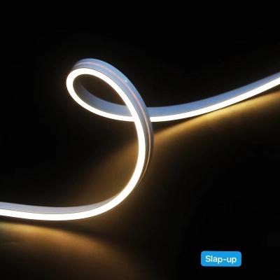 China Led Neon Light IP65 IP67 Flexible Side Bend Lights Silicon Decoration Neon Led 0612 10W 24V No Spot Lighting SMD2835 for sale