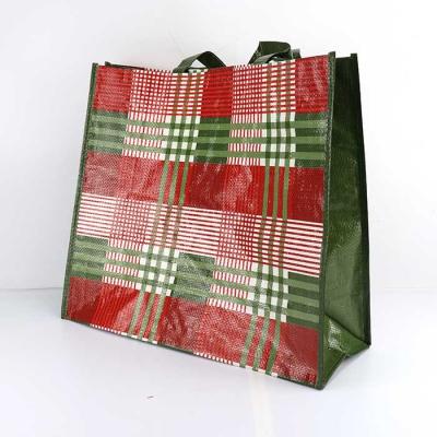 China Shopping Woven Fabric Bag 185Gsm Bopp Woven Bags Recyclable for sale