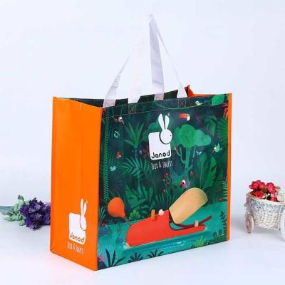 China Laminated Woven Shopping Bag 120Gsm Polypropylene Woven Bags Tear Resistant for sale