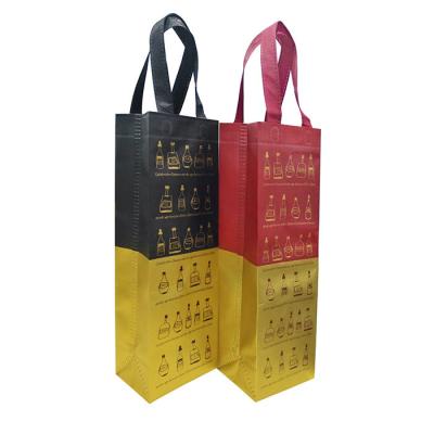 China Biodegradable Non Woven Wine Bags Foldable Non Woven Wine Bottle Bags 60gsm for sale
