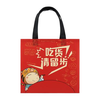 China PP Polypropylene Non Woven Take Away Bags Handled With Lamination for sale