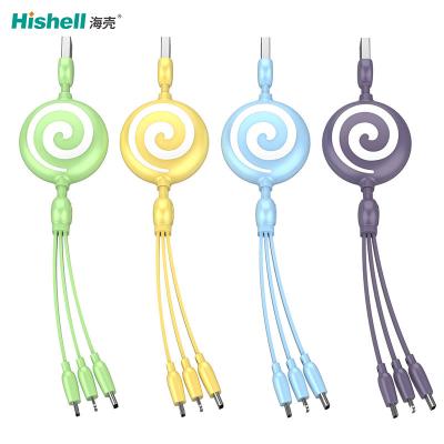 China Portable ABS Retractable Cell Phone Charger , Antiwear C Type Mobile Charging Cable for sale