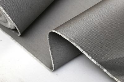 China Grey Silicone Reinforced Fiberglass Fabric Smoke And Fire Curtain Fabrics for sale