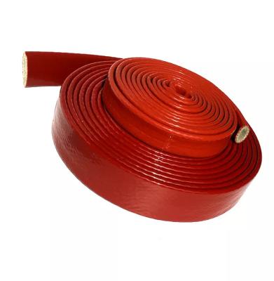 China 20m 66ft Silicone Coated Fiberglass Heat Sleeve 15mm ID  To Protect Fuel Lines for sale