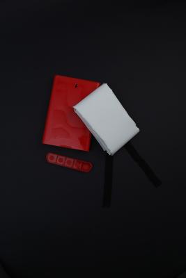China Plastic Injection Molded Box Square Red PVC Plastic Profile For Fire Blanket for sale
