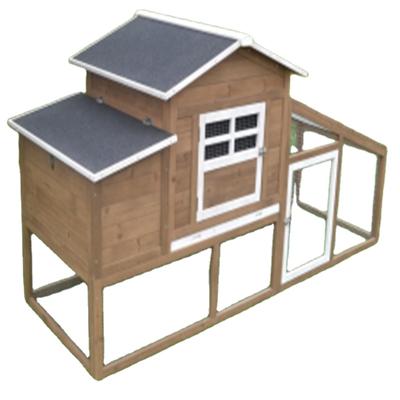 Chine Breathable Wooden Bunny Rabbit Hutch Chicken Cage with Removable Ventilation Door Tray House Chicken Laying Box and Ramp Garden Backyard Pet à vendre