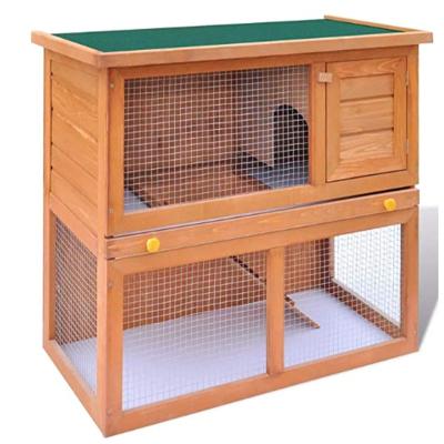 China Breathable Warm Sale Wooden Pet House Hutch Outdoor Guinea Pig Cage for sale