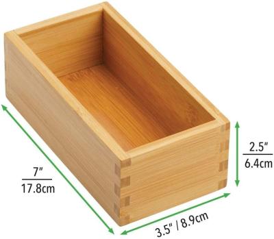 China Europe Eco-friendly Universal Office Cabinet Drawer Box Organizer Bamboo Tray Bin for sale