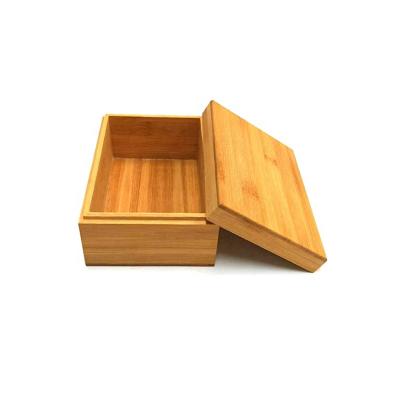 China Wholesale OEM ODM Bamboo Box Handmade Customized Bamboo Wooden Storage Box With Rolling Cover Gift Box Wood for sale