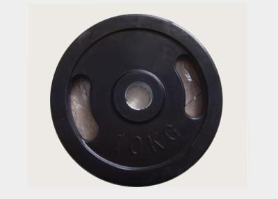 China 1.25kg - 25kg Gym Weight Plates , Black Rubber Barbell Weight Plates for sale