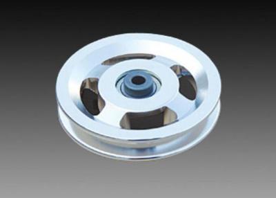 China RAPID Silver Alloy Pulley Wheels , Steel Cable Pulley Wheels With Bearings for sale