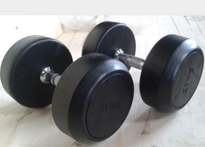 China Environmental Rubber Coated Dumbbells / Durable Gym Fitness Accessories for sale