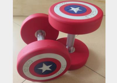 China Popular Gym Fitness Dumbbell America Captain Design With PU / Steel Material for sale