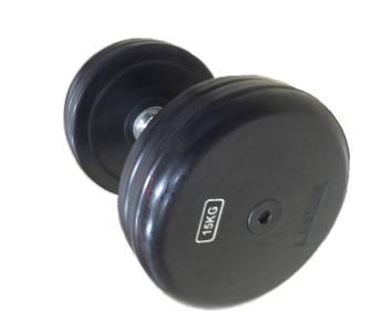 China Logo Available Gym Fitness Dumbbell / Round Rubber Dumbbells For Gym Exercises for sale