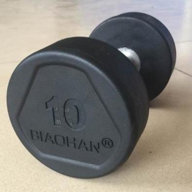 China Black Hexagon 10kg 15kg Gym Fitness Dumbbell 30 X 141mm for sale
