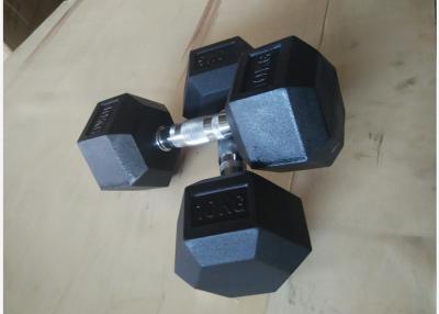 China 5-50 LBS Hex Rubber Coated Dumbbells For Home Use for sale