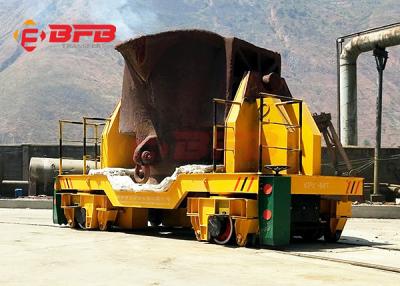 China 1-500t heat proof molten steel ladle battery power transfer car for steel plant moving on rail for sale