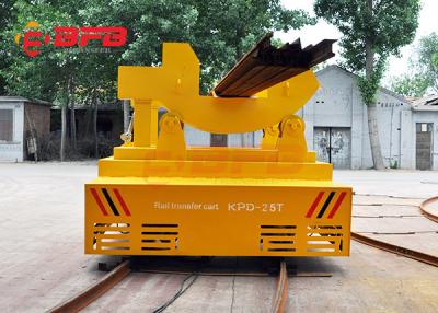 China Unlimited Distance Motorized Rail Cart , Storage Battery Motorized Rail Cart Industry Turning Bogie for sale