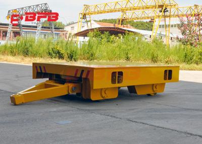 China Workshop Material Transfer Carts Winch Towing On Rails Yellow / Gray Color for sale