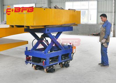 China 2019 Cheap Electric Outdoor Material Handling Lifting Equipment , Yellow Heavy Load Rail Transfer Car for sale