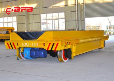China Heavy Duty Material Transfer Carts , Motorized Material Handling Equipment Trailer / Warehouses Railway Bogie for sale