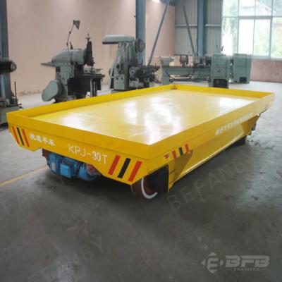 China Electric 30T Motorized Transfer Trolley For Workshops 200m Running Distance for sale
