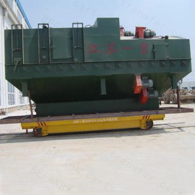 China Steel Plant Battery Powered Carts Industrial , 30T Motorized Rail Cart for sale