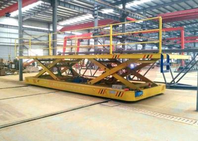 China Cable drum hydraulic lifting device electric steel rail material transfer wagon for sale