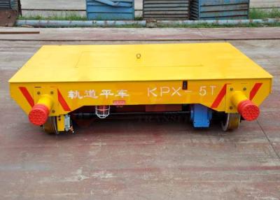 China Steel Cast Wheel Material Transfer Trolley , Self - Propelled Motorized Material Handling Carts Railway Transfer Cart for sale