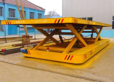 China Zementfabrik Scissor Hubtisch-Bahn-Fahrzeug für die große Kapazität zu verkaufen