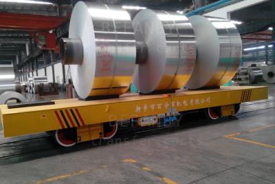 China Flatbed Large Workpiece Coil Transfer Cart For Building Construction Busbar Power for sale