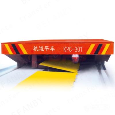 China High Frequency Industrial Transfer Car Sliding Wire Powered Low Platform for sale