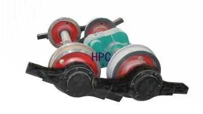 China Axle Assembly Flanged Steel Wheels , Motorized Transfer Trolley Polyurethane Railroad Wheels for sale