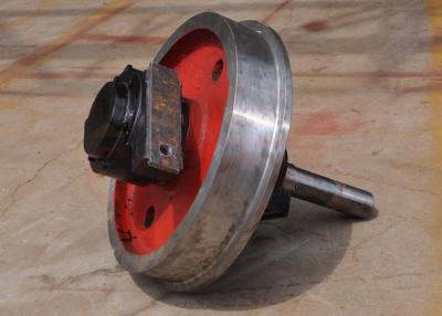China 300mm Casting Steel Flanged Trolley Wheels , On Cranes Forged Steel Wheels for sale