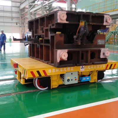 China Steel Box Beam Structure Motorized Platform Cart , VFD Material Moving Equipment for sale